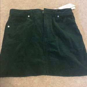Forever 21 Green Velvet mini skirt
